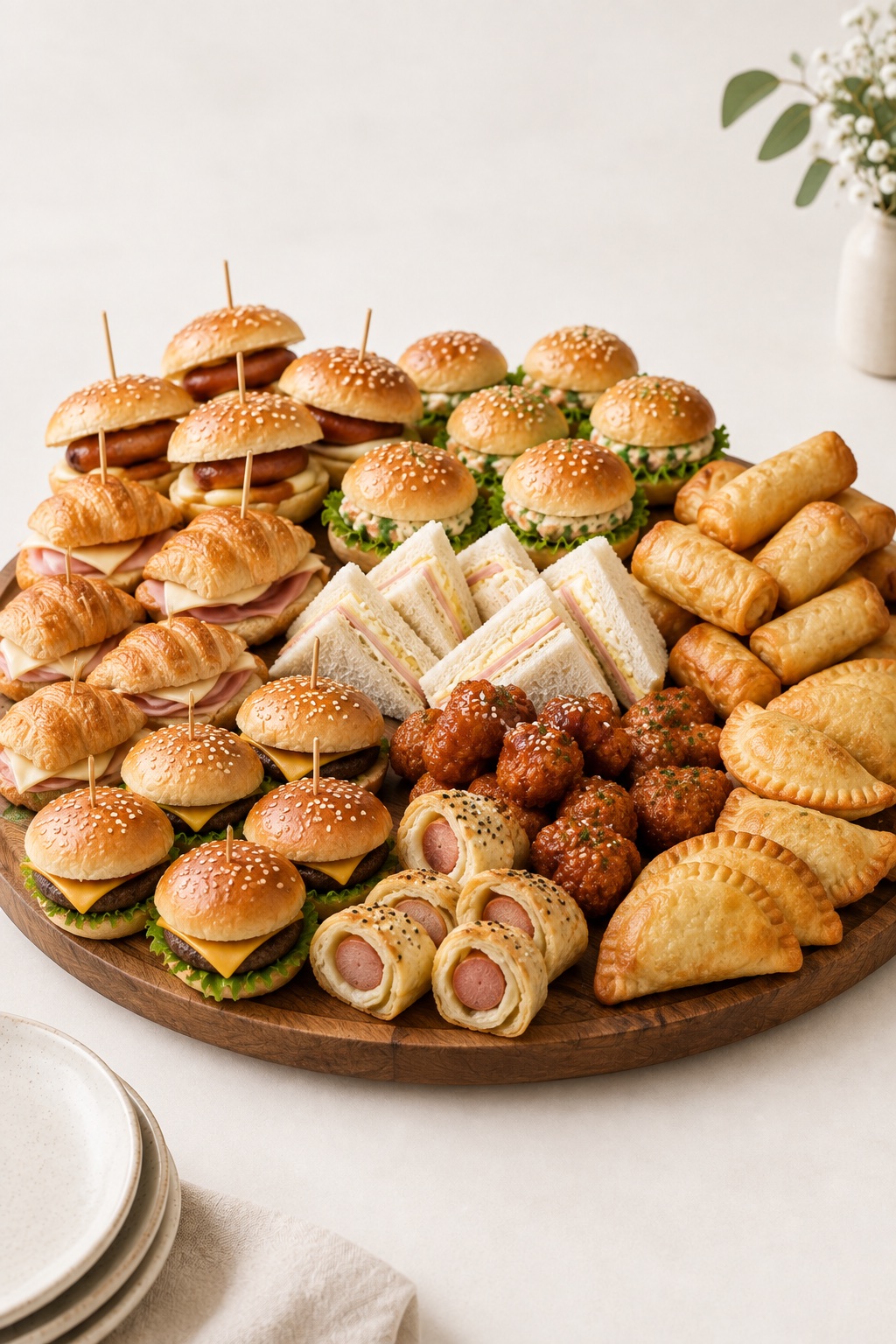 Mesa de bocaditos salados
