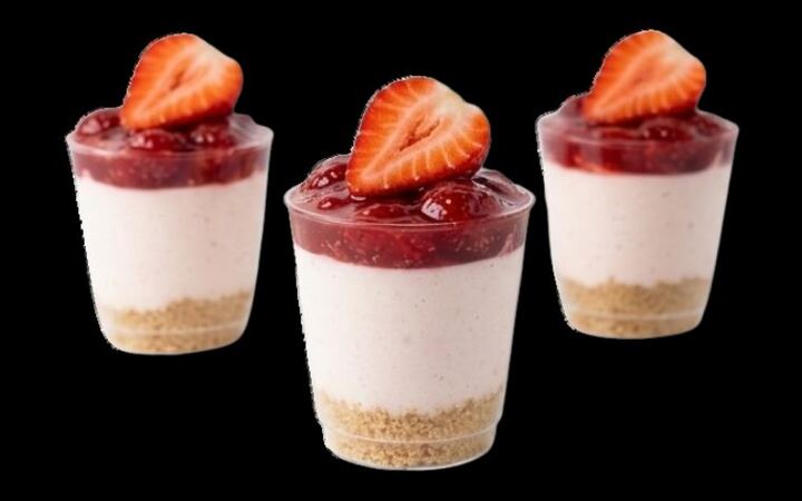 Mini cheesecakes de fresa